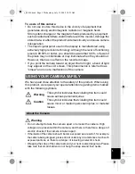 Предварительный просмотр 3 страницы Pentax 16186 - Optio E80 Digital Camera Operating Manual