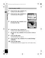 Предварительный просмотр 42 страницы Pentax 16186 - Optio E80 Digital Camera Operating Manual