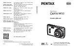 Preview for 1 page of Pentax 17103 - Optio M50 Digital Camera Operating Manual