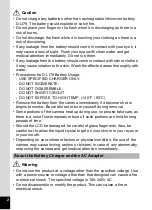 Preview for 4 page of Pentax 17103 - Optio M50 Digital Camera Operating Manual