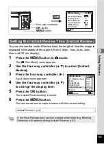 Preview for 103 page of Pentax 17103 - Optio M50 Digital Camera Operating Manual