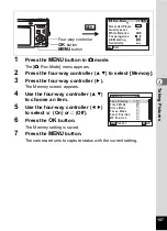 Preview for 109 page of Pentax 17103 - Optio M50 Digital Camera Operating Manual