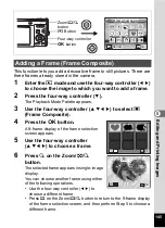 Preview for 147 page of Pentax 17103 - Optio M50 Digital Camera Operating Manual