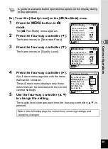 Preview for 51 page of Pentax 17116 - Optio M50 8MP Digital Camera Operating Manual