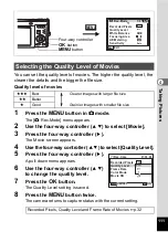 Preview for 113 page of Pentax 17116 - Optio M50 8MP Digital Camera Operating Manual