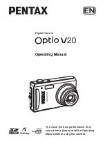 Pentax 17191 - Optio V20 Digital Camera Operating Manual preview