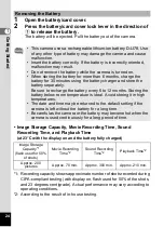 Preview for 26 page of Pentax 17191 - Optio V20 Digital Camera Operating Manual