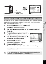 Preview for 103 page of Pentax 17191 - Optio V20 Digital Camera Operating Manual