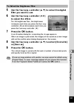 Preview for 145 page of Pentax 17191 - Optio V20 Digital Camera Operating Manual