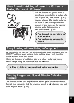 Preview for 13 page of Pentax 17296 - Optio E60 Digital Camera Operating Manual