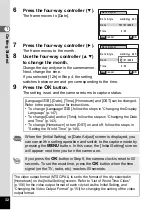 Preview for 34 page of Pentax 17296 - Optio E60 Digital Camera Operating Manual