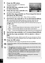 Preview for 106 page of Pentax 17296 - Optio E60 Digital Camera Operating Manual