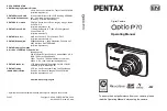 Pentax 17601 - Optio P70 Digital Camera Operating Manual preview