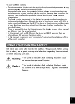 Preview for 3 page of Pentax 17601 - Optio P70 Digital Camera Operating Manual