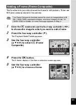 Preview for 163 page of Pentax 17601 - Optio P70 Digital Camera Operating Manual