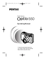 Preview for 1 page of Pentax 18173 - Optio 550 Digital Camera Operating Manual