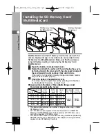 Preview for 18 page of Pentax 18173 - Optio 550 Digital Camera Operating Manual