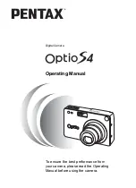 Предварительный просмотр 1 страницы Pentax 18283 - Optio S4 Digital Camera Operating Manual