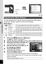 Preview for 80 page of Pentax 18606 - Optio M10 6MP Digital Camera Operating Manual