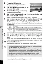 Preview for 102 page of Pentax 18606 - Optio M10 6MP Digital Camera Operating Manual