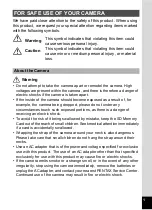 Preview for 3 page of Pentax 18626 - Optio M20 Digital Camera Operating Manual