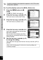 Preview for 50 page of Pentax 18626 - Optio M20 Digital Camera Operating Manual