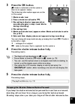 Preview for 101 page of Pentax 18626 - Optio M20 Digital Camera Operating Manual