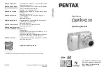 Pentax 18836 - Optio E30 7.1MP Digital Camera Operating Manual preview