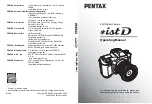 Предварительный просмотр 164 страницы Pentax 18981 - Ist D Igital Camera SLR Operating Manual