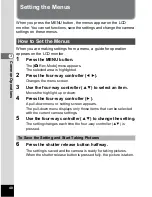 Preview for 42 page of Pentax 19165 - Optio A20 - Digital Camera Operating Manual