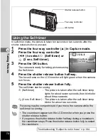 Preview for 74 page of Pentax 19165 - Optio A20 - Digital Camera Operating Manual