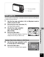 Preview for 149 page of Pentax 19165 - Optio A20 - Digital Camera Operating Manual