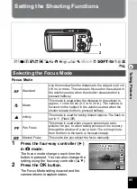 Предварительный просмотр 87 страницы Pentax 19271 - Optio W30 7.1 MP Digital Camera Operating Manual