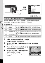 Предварительный просмотр 94 страницы Pentax 19271 - Optio W30 7.1 MP Digital Camera Operating Manual