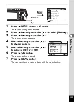 Предварительный просмотр 107 страницы Pentax 19271 - Optio W30 7.1 MP Digital Camera Operating Manual