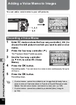 Предварительный просмотр 164 страницы Pentax 19271 - Optio W30 7.1 MP Digital Camera Operating Manual