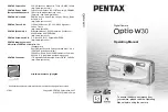 Предварительный просмотр 212 страницы Pentax 19271 - Optio W30 7.1 MP Digital Camera Operating Manual