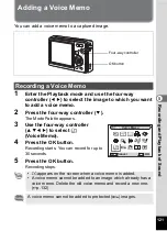 Preview for 123 page of Pentax 19342 - Optio S10 10MP Digital Camera Operating Manual