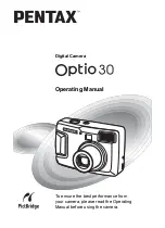 Pentax 30 - Optio 30 3.2MP Digital Camera Operating Manual preview