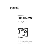 Preview for 1 page of Pentax 33WR - Optio 3.2MP All-Weather Digital Camera Operating Manual