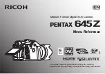 Preview for 1 page of Pentax 645 Z Manual Reference