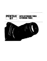 Preview for 1 page of Pentax 6x7 Auto Extension Tubes Operating Manual