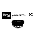 Pentax 6x7 Lens Adapter K Operating Manual preview