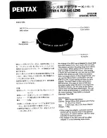 Preview for 1 page of Pentax Adapter K for 645 Lenses Operating Manual