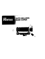 Preview for 1 page of Pentax Auto Bellows Slide Copier K User Manual