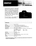 Pentax Data Back Fc Operating Manual preview