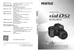 Preview for 1 page of Pentax *istDS2 Operating Manual