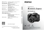 Pentax K 100D Super Operating Manual preview