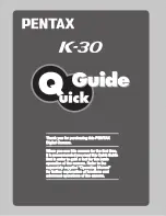 Pentax K-30 Quick Manual preview