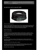 Preview for 11 page of Pentax K10D - Digital Camera SLR Brochure & Specs